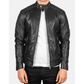 Black Fernando Quilted Biker Leather Jacket