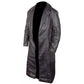 Blade Trinity Black Faux Leather Coat with Buttons