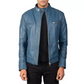 Blue Quilted Jacket Mens