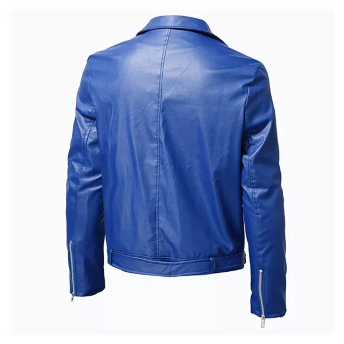 Blue Leather Jacket Mens