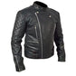 Men's Brando Motorcycle Biker Black Genuine Leather Jacket