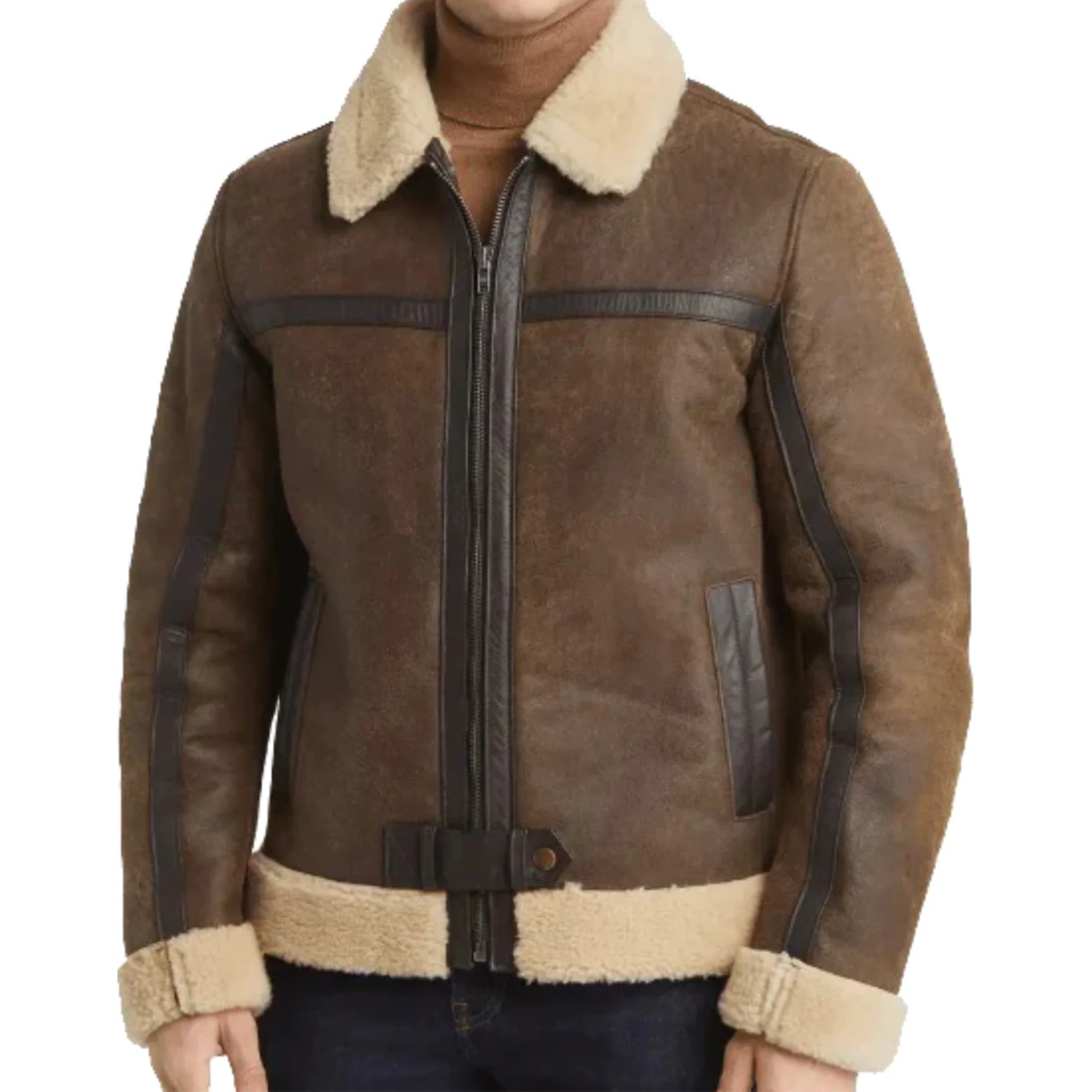 Brown Sheepskin Leather Jacket