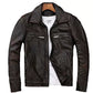 Cafe Racer Distressed Brown Genuine Leather Jacket