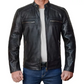 Cafe Racer Lambskin Leather Jacket