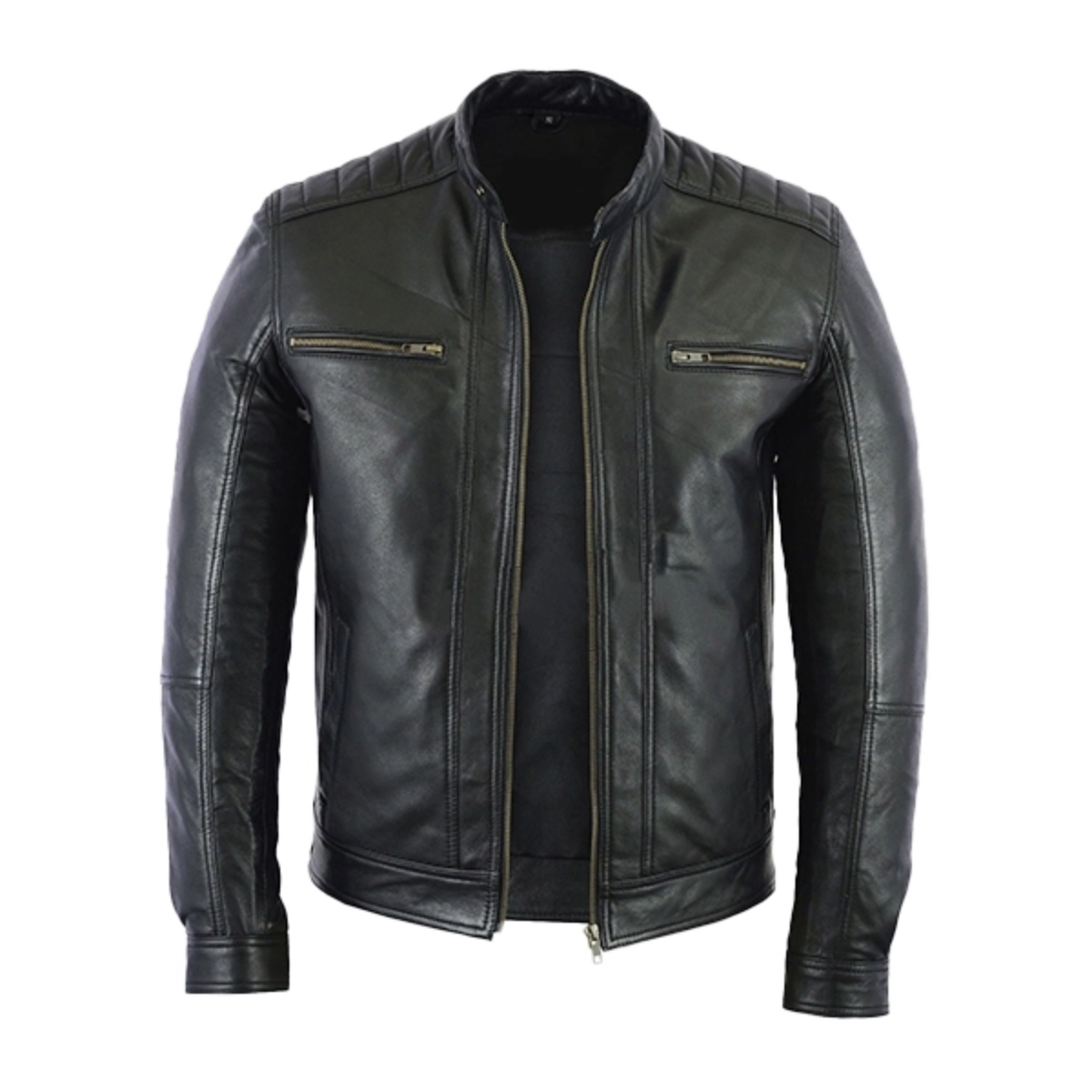 Cafe Racer Black Leather Jacket