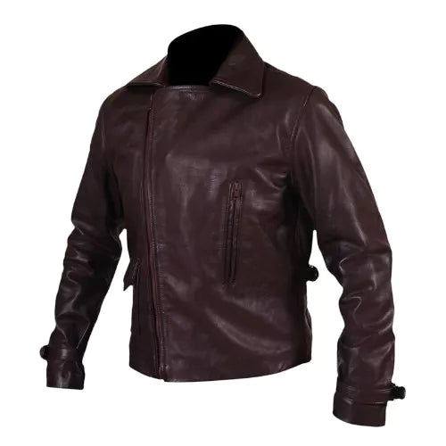 Captain America Brown Biker Leather Jacket First Avengers Chris Evans