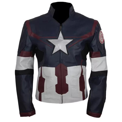 Captain America Avengers Age Of Ultron Faux Leather Jacket