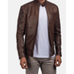 Dean Brown Leather Biker Jacket