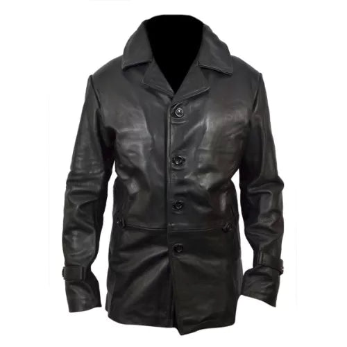 Dr Who Single Breast Black Faux Leather Jacket