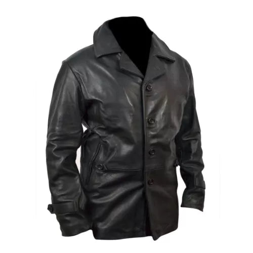 Dr Who Single Breast Black Faux Leather Jacket