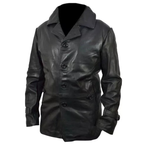 Dr Who Single Breast Black Faux Leather Jacket