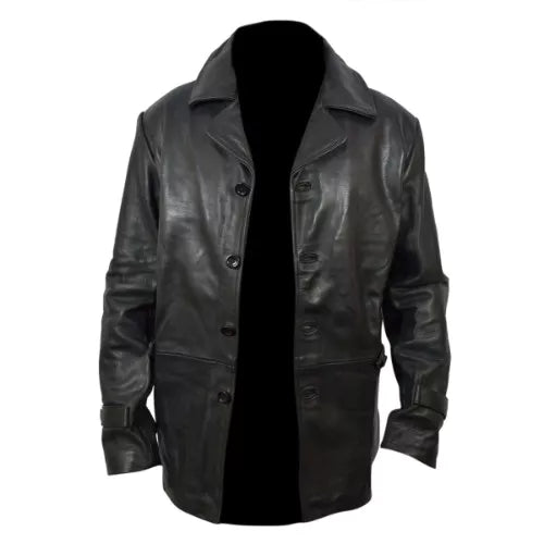 Dr Who Single Breast Black Faux Leather Jacket