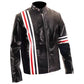 Captain America Easy Rider Genuine Leather Jacket USA Flag