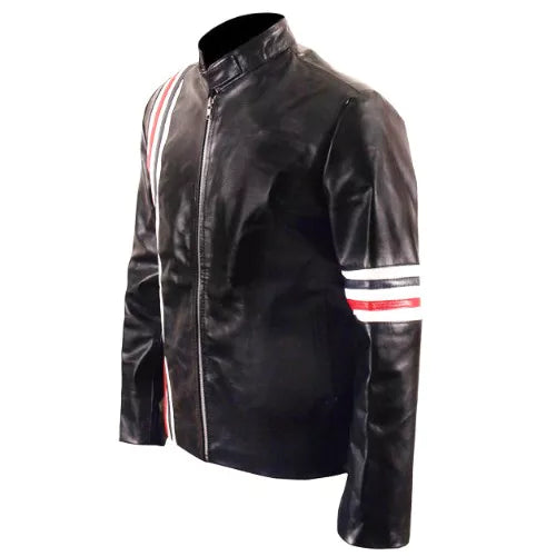 Captain America Easy Rider Genuine Leather Jacket USA Flag