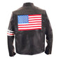 Captain America Easy Rider Genuine Leather Jacket USA Flag