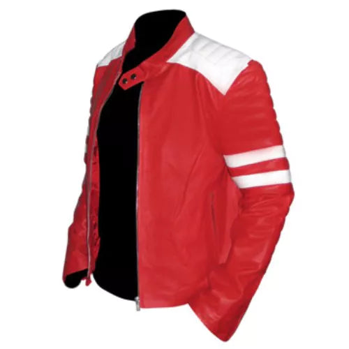 Fight Club Red Faux Leather Jacket