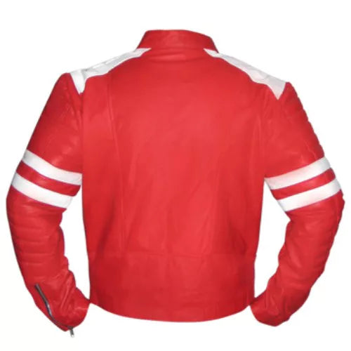 Fight Club Red Faux Leather Jacket