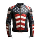 Men's American Flag Casual Zipper Leather Jacket