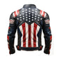 Men's American Flag Casual Zipper Leather Jacket