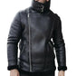 Men's B3 Classic Faux Shearling Black Bomber Leather Jacket