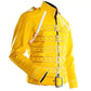 Freddie Mercury Yellow Strap Faux Leather Jacket