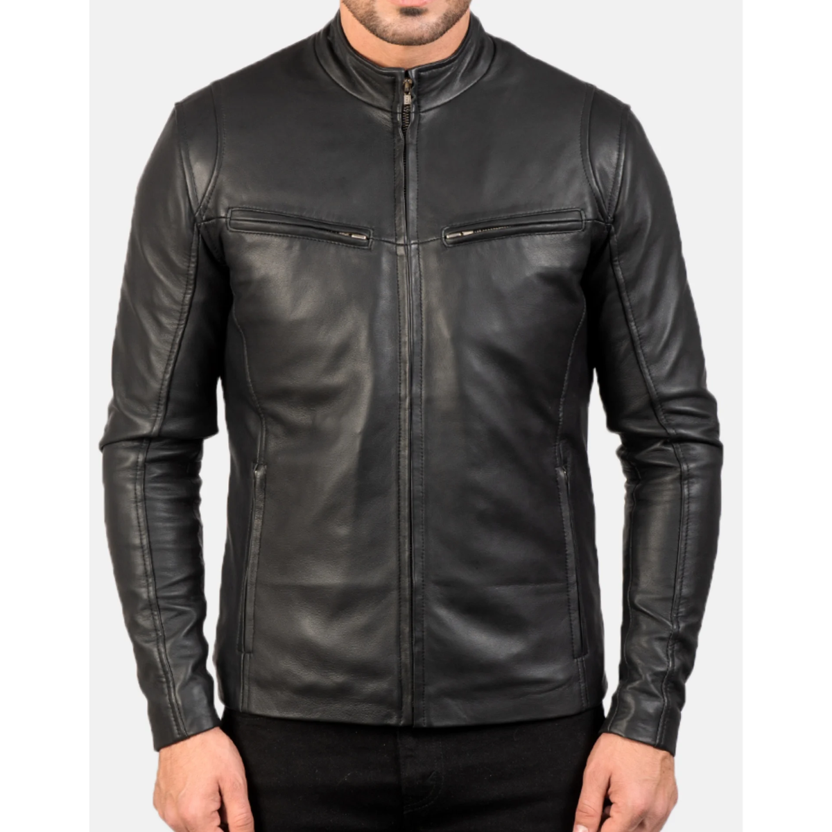 Ionic Black Leather Jacket