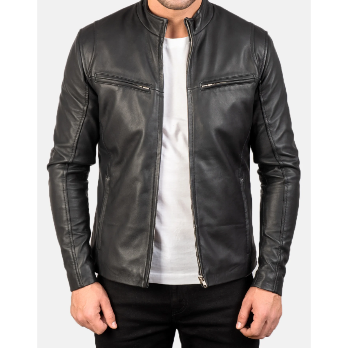 Ionic Black Leather Jacket