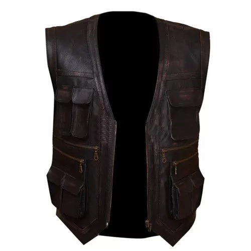 Jurassic World Chris Pratt Owen Grady Genuine Leather Vest