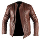 Leo Belstaff Genuine Brown Biker Real Leather Jacket