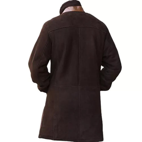 Longmire Brown Genuine Real Leather Coat