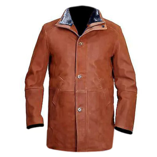 Longmire Tan Brown Genuine Real Leather Coat