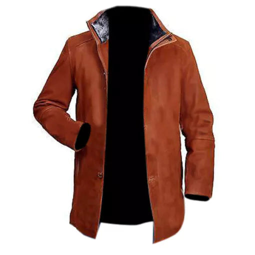 Longmire Tan Brown Genuine Real Leather Coat