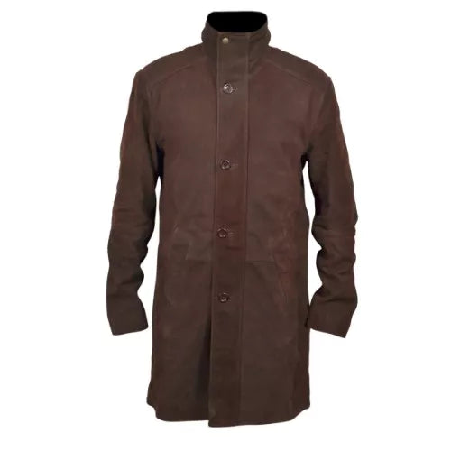 Sheriff Walt Longmire Long Brown Leather Coat Robert Taylor