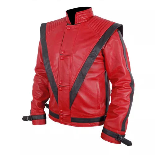 Michael Jackson Thriller Red Faux Leather Jacket