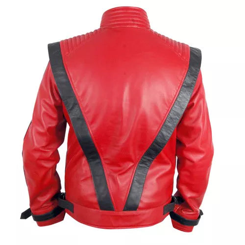 Michael Jackson Thriller Red Faux Leather Jacket