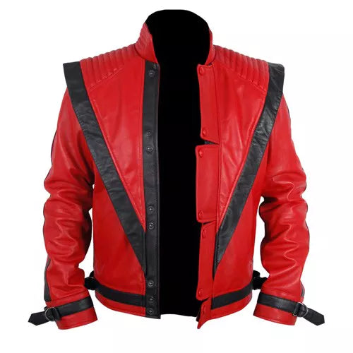 Michael Jackson Thriller Red Faux Leather Jacket