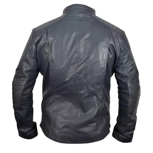 Superman Man of Steel Midnight Blue Faux PU Leather Jacket