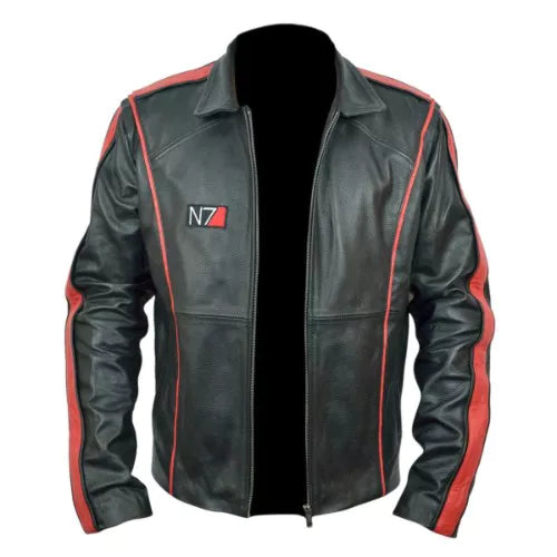 Mass Effect 3 Black Biker Faux Leather Jacket