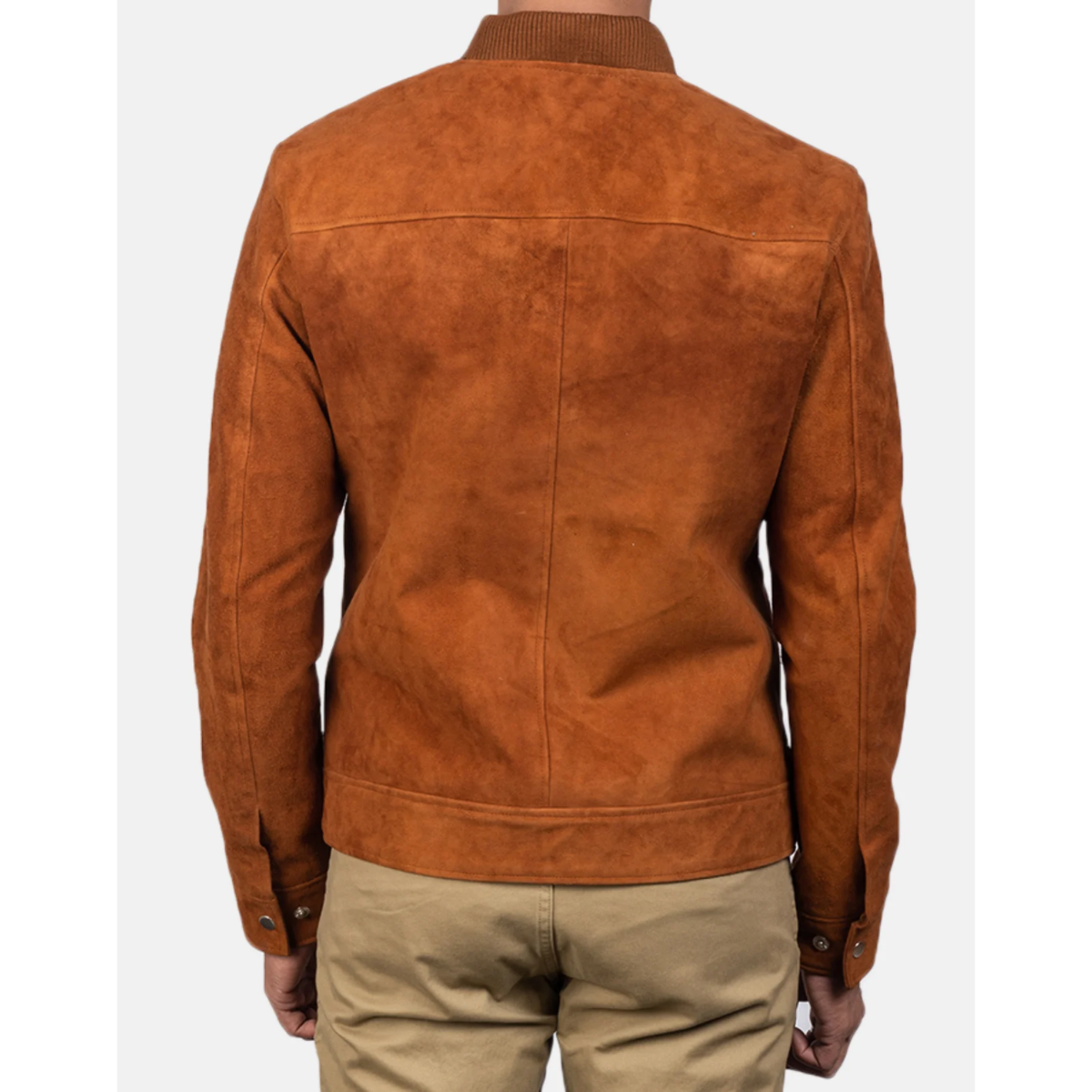 Men Blain Brown Suede Bomber Jacket