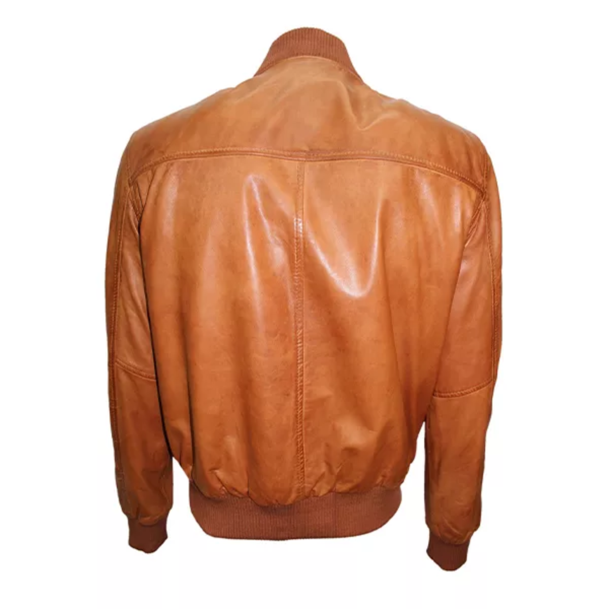 Men Casual Tan Brown Bomber Jacket