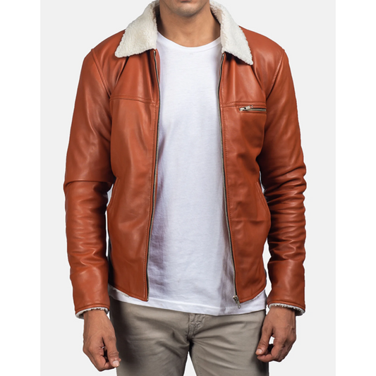 Men’s Tan Dan Frost Shearling Jacket