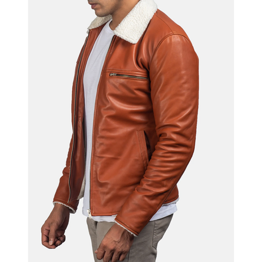 Men’s Tan Dan Frost Shearling Jacket