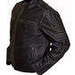 Rivet Leather Faded Seam Genuine Cowhide Distressed Leather Jacket