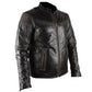 Ultimate Distressed Black Biker Genuine Real Leather Jacket