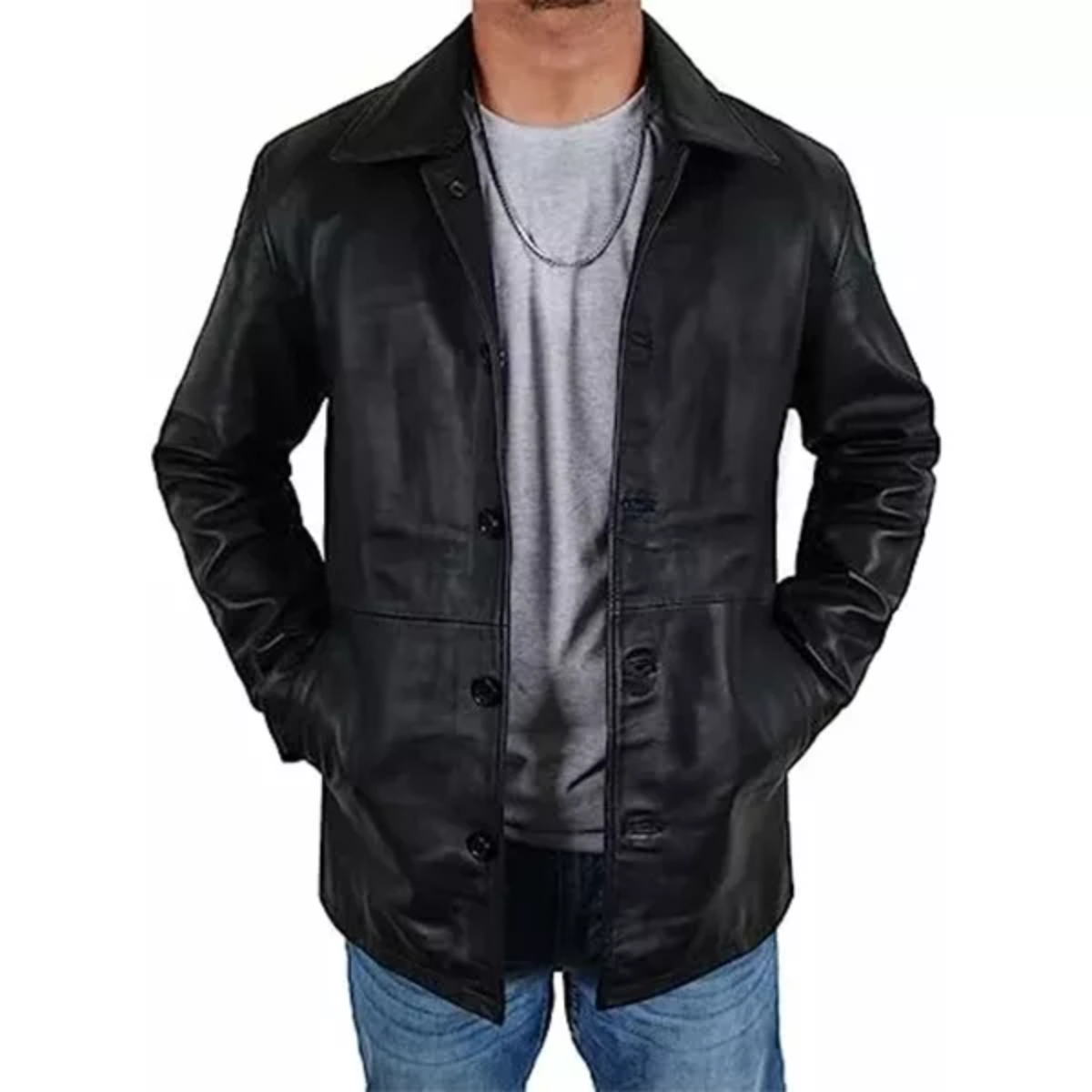 Mens Black Trucker Jacket