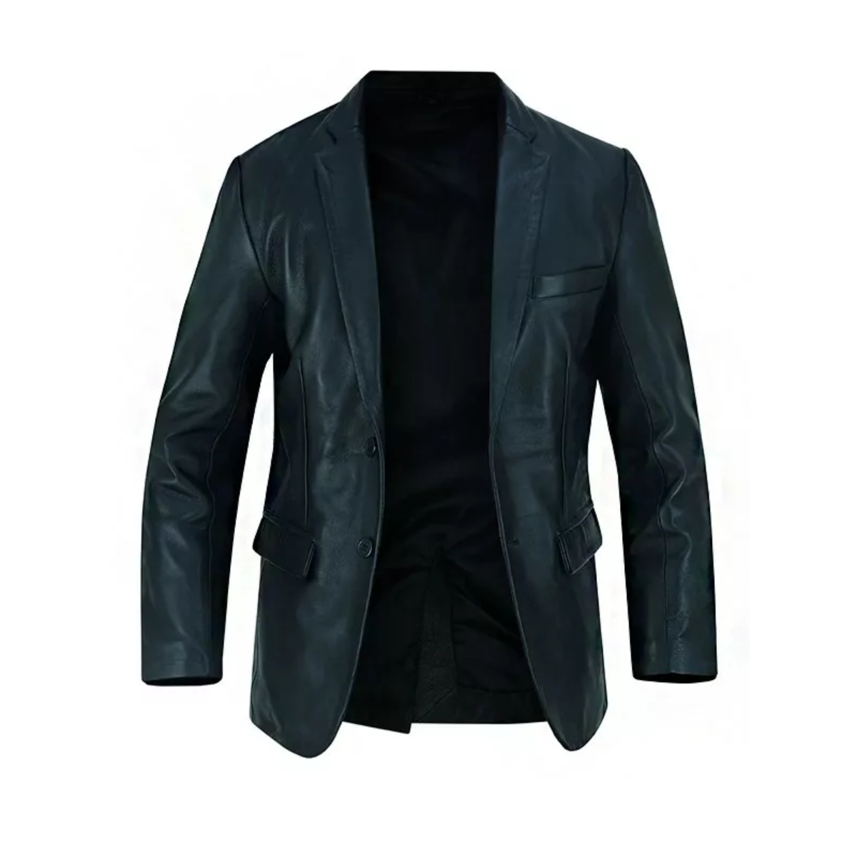 Mens Black Luxurious Leather Blazer