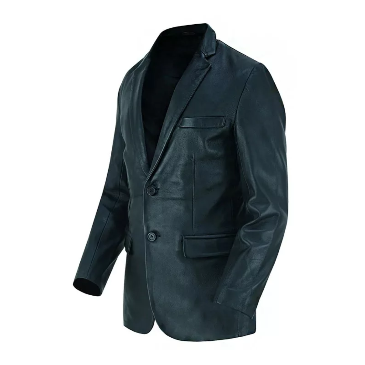 Mens Black Luxurious Leather Blazer