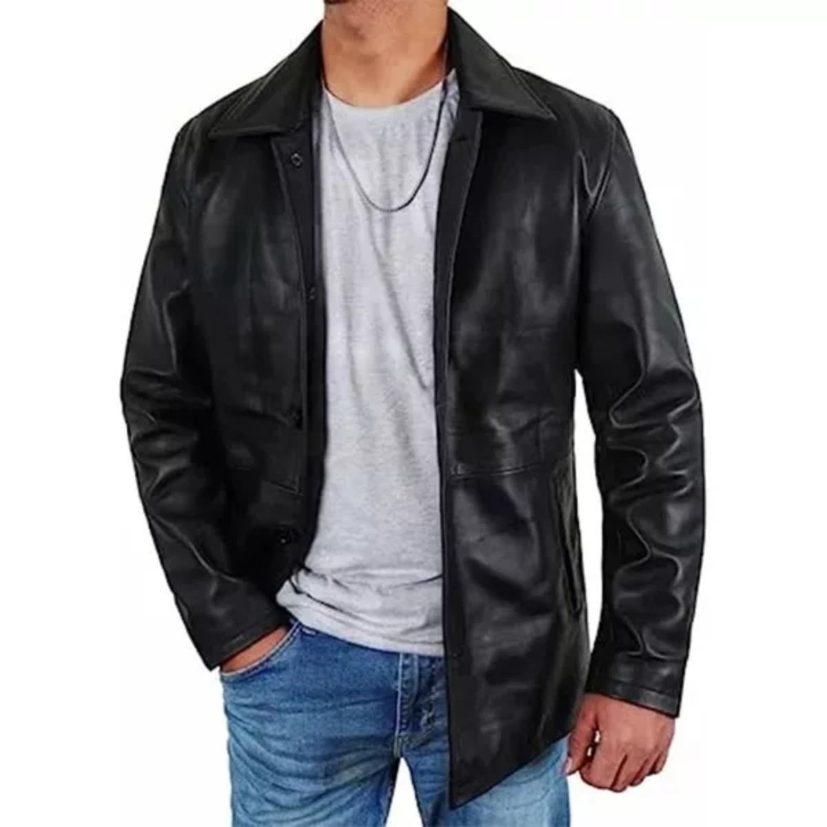 Mens Black Trucker Jacket