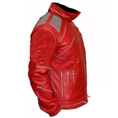 Michael Jackson Beat It Faux Red Leather Jacket