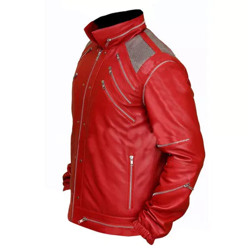 Michael Jackson Beat It Faux Red Leather Jacket